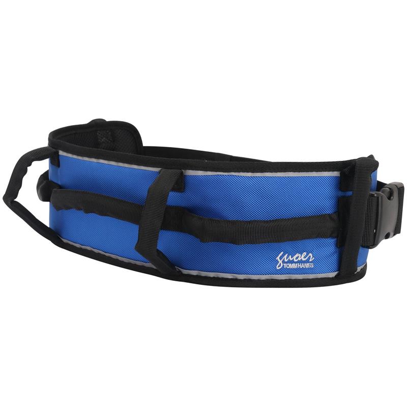 GUOER Medical Gait Belt Gait Transfer Belt 4 Vertical Handles 3 Transverse Handles And Three - Dimensional Soft Design Gait Belt One Size TM01-TB16N03BL Blue