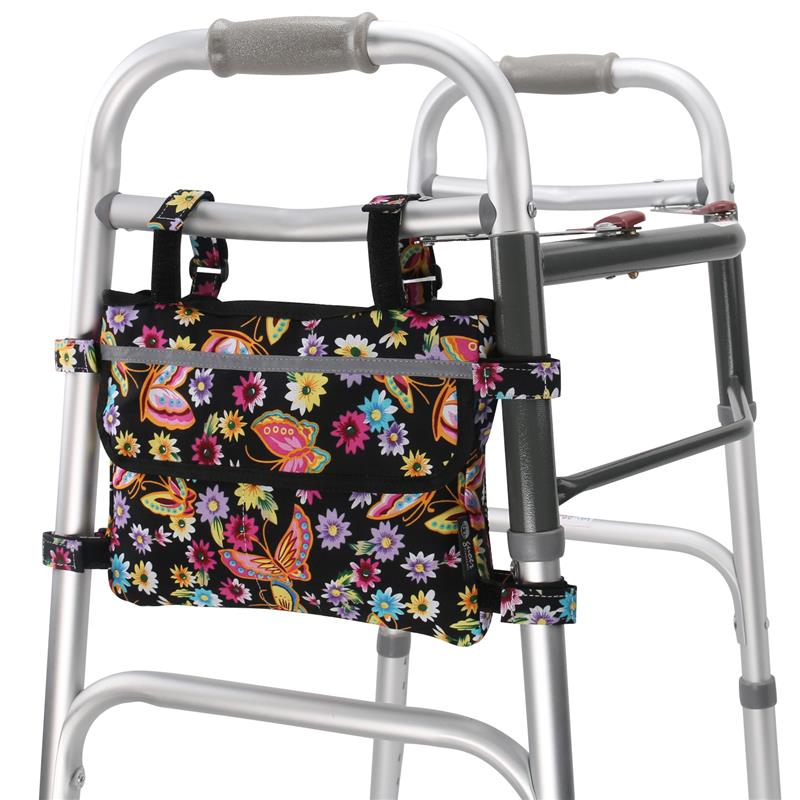 Guoer Walker Bag Suitable for Multiple Walking Aids Rollator Bag Multiple Colors (Color9801, 7.8Wx9.8L IN) 