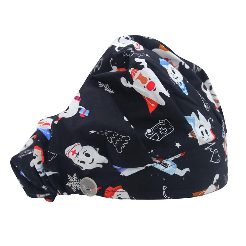 GUOER Buttons Scrub Cap Bouffant Cap New 2024Y 10B 