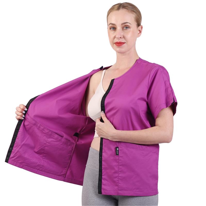 GUOER Mastectomy Recovery Shirt with Drain Management Pockets Unisex C - MR09