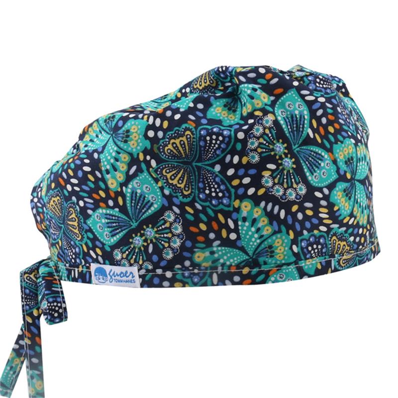 GUOER Tie Back Scrub Caps Unisex One Size GE01-F14D09B