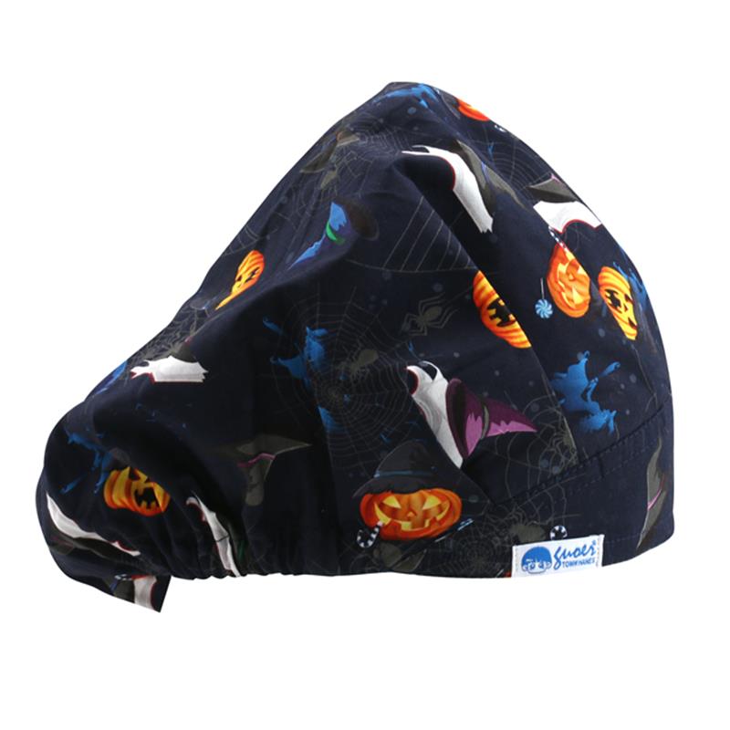 GUOER All Saints' Day Scrub Hat Bouffant Scrub Cap Halloween One Size N24B13C